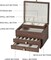 Wooden Jewelry Box, 3 Layer Large Jewelry Organizer for Women, Black Walnut Solid Wood, Jewelry Storage for Necklaces Rings Earring Watches Bracelets Mother's Day Gifts(No Mirror)
